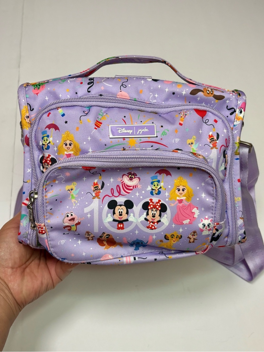 JuJuBe x Disney 100 Century of Magic BFF Diaper Bag Lavender Purple Crossbody